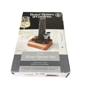 Better Home and Gardens 6 Pieces Battery operated Electric Wine Opener Set